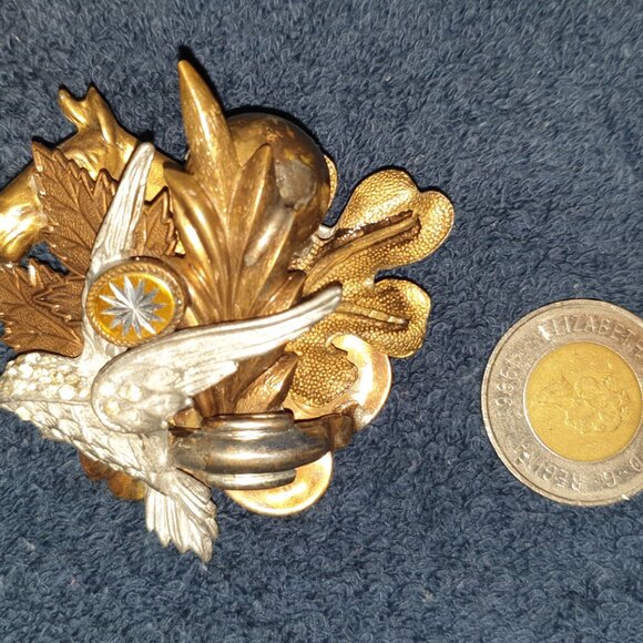 Unique Antique Hummingbird, Horse and Maple Leaves Pin/Brooch - Picture 6 of 7